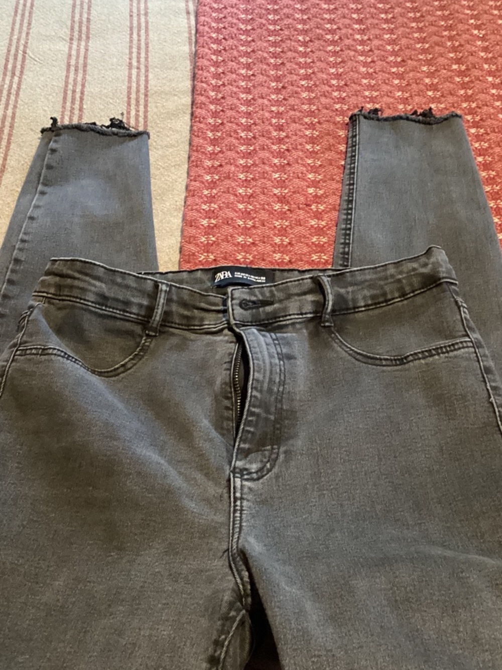 Zara Black Washed Skinny Jeans with Subtle Fade